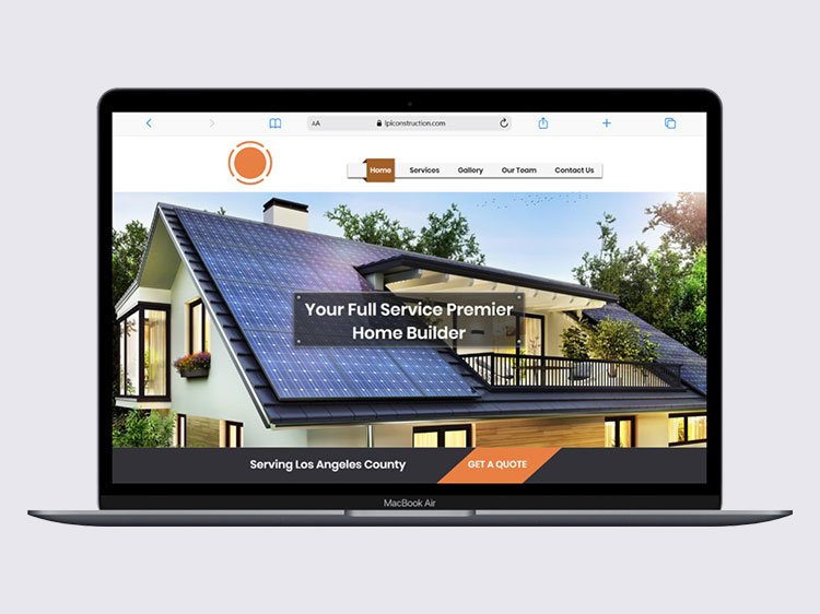 custom home builder website design